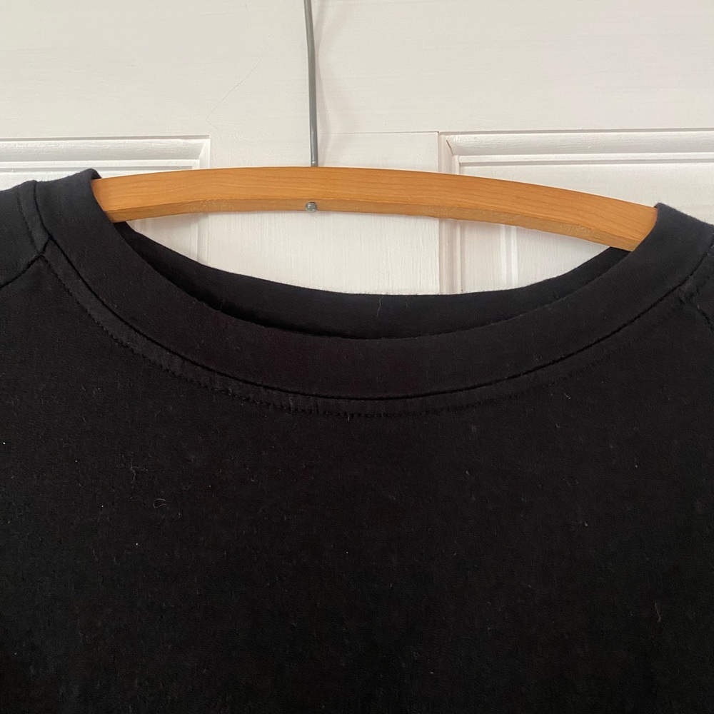 Lou & Grey Black Super Soft Sweatshirt Split Hem Size M elevated basic staple